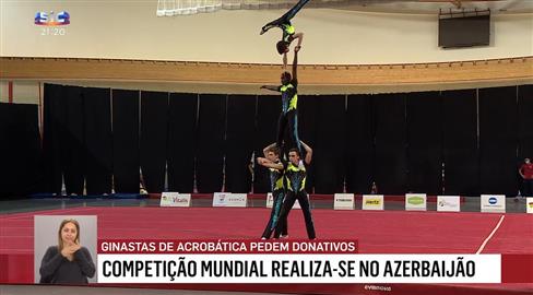 Pela participação da Quadra Masculina Júnior 12-18 de Ginástica Acrobática do ACM no Campeonato Mundial por Grupo de Idades  em BAKU