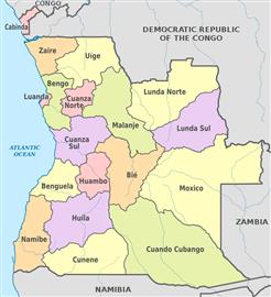 Petição para bloqueio da divisão de Angola