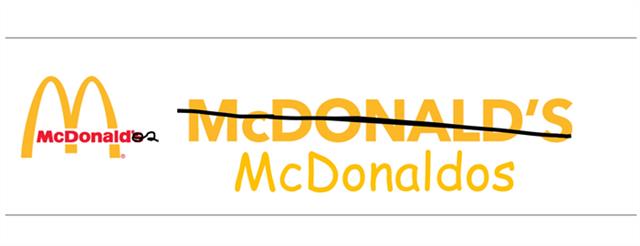 Mudar McDonald's para McDonaldos