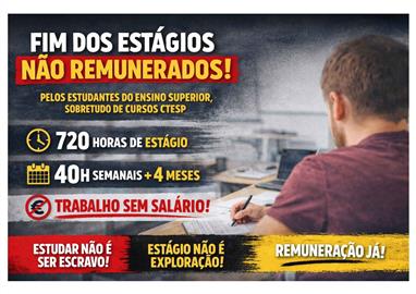 Fim dos estágios obrigatórios não remunerados em Portugal